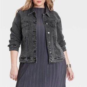Ava & Viv Charcoal Jean Jacket size 2X